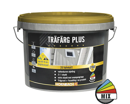 Träfärg plus HORNBACH vit 10L