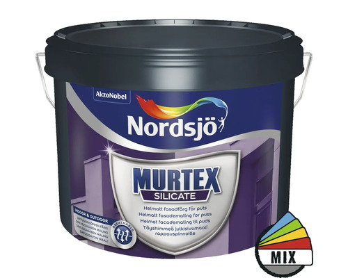 Fasadfärg NORDSJÖ Murtex Silicate vit 10L