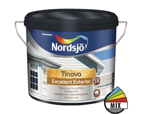 Fasadfärg NORDSJÖ Tinova excellent exterior vit 2,5L