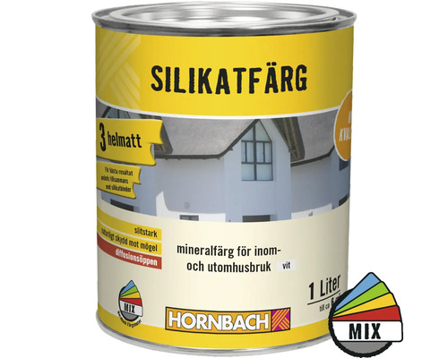 Silikatfärg HORNBACH vit 1L