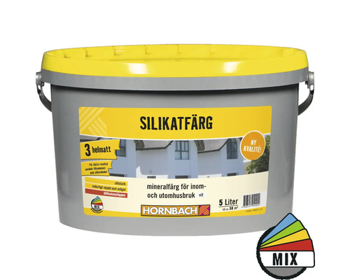 Silikatfärg HORNBACH för fasad vit 5L