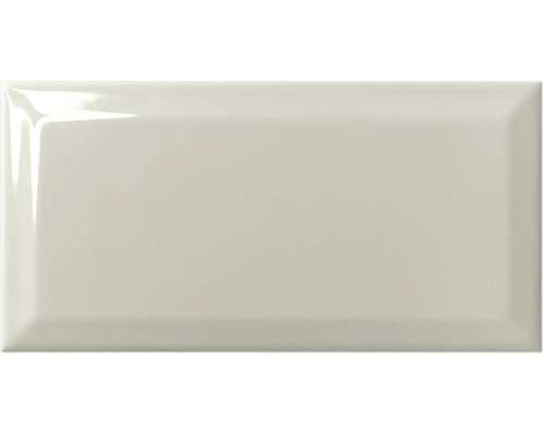 Kakel fasad metro light grey greige blank 10x20x0,7cm Rektangulär, glansig kakelplatta