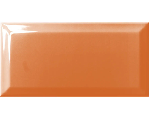 Enkel orange kakelplatta med avfasad kant