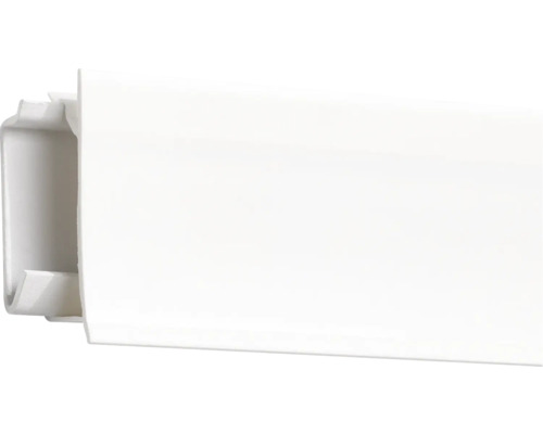 Täcklist ELFA för bärlist 581x15x48mm matt vit 441250 Golvsockel av plast