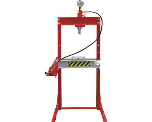 Verkstadspress med manometer för tryckmätning