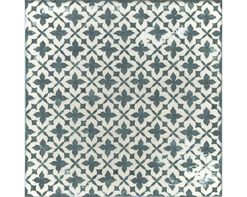 Klinker Block Flower verde grön matt 20x20x0,9cm Kakel med blommönster