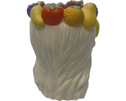 Blomkruka med frukt- och grönsaksornament