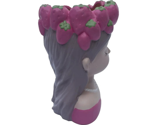 Blomkruka flicka med jordgubbsdekoration