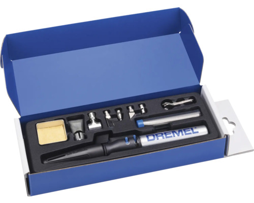 Dremel Versaflame gasbrännare set i blå låda