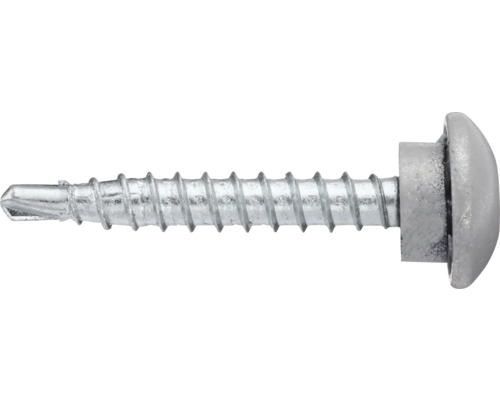 Fasadskruv VSB 4,8x35mm utvändig elförzinkad/silver 100-pack Plåtskruv med linshuvud