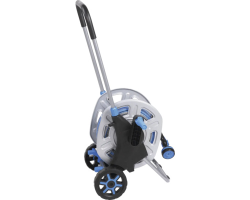 Slangvagn med hjul och handtag