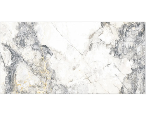 Klinker vit grå guld Marble Riva 60x120 cm