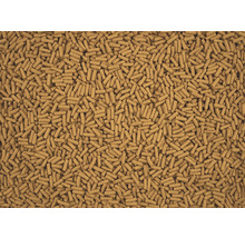 Närbild av fiskfoderpellets