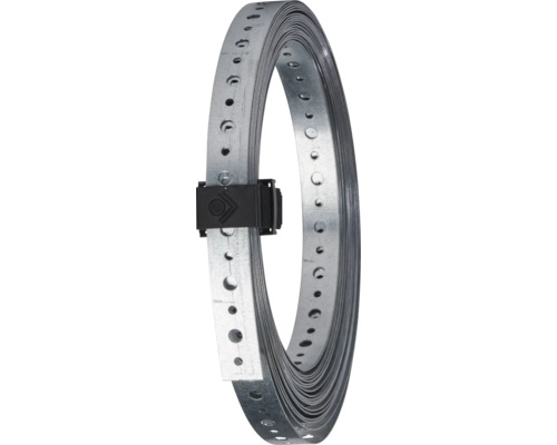 Perforerat metallband på rulle med stängning