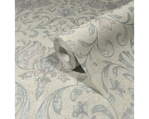 Rulle vinyltapet med blommönster