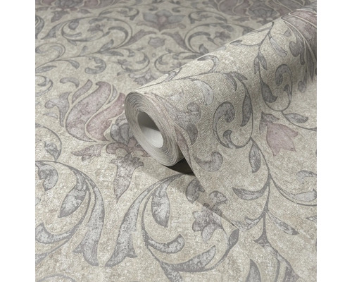 Rulle med blommig tapet