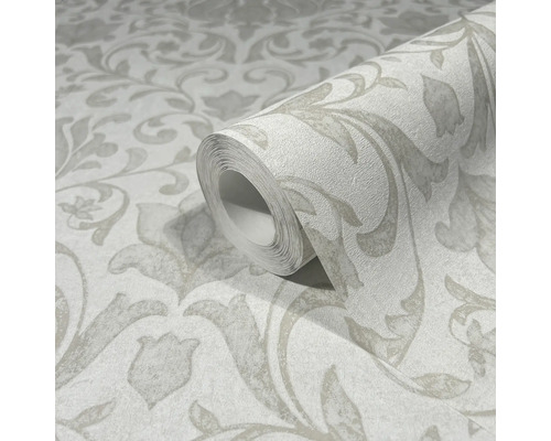 Tapetrulle med blommönster