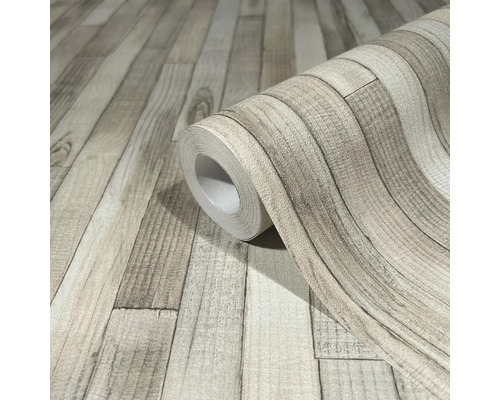 Tapetrulle med träutseende