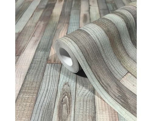 Tapetrulle med träutseende