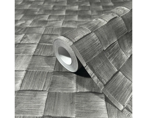 En rulle tapet med flätat mönster