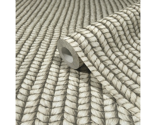 Tapetrulle med stickat mönster