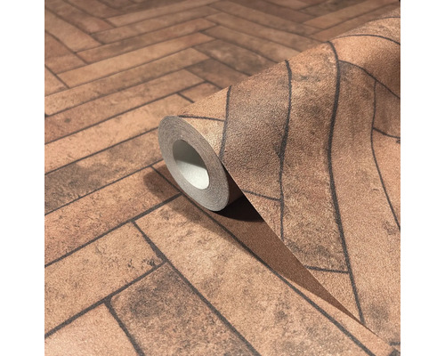 Tapetrulle med tegelmönster