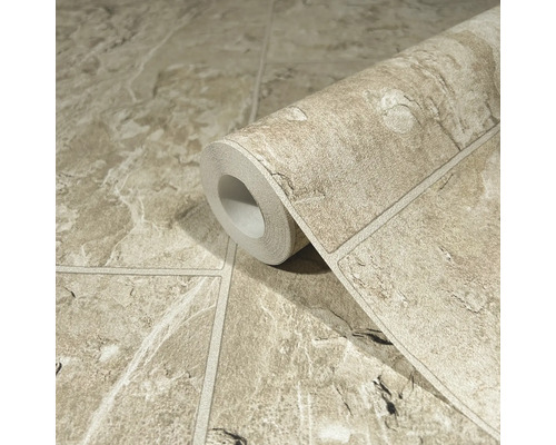 Rulle papperstapet med stenmönster