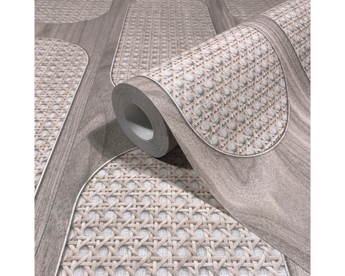 Tapetrulle med rotting- och träutseende