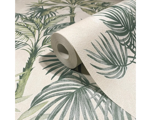 Tapetrulle med palmbladsmönster