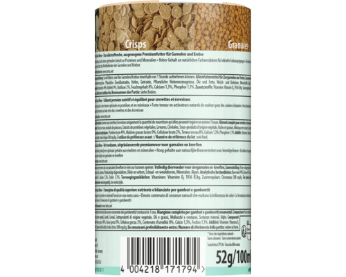 Tetra Premiumfoder för räkor och kräftor, Crisps och Granules