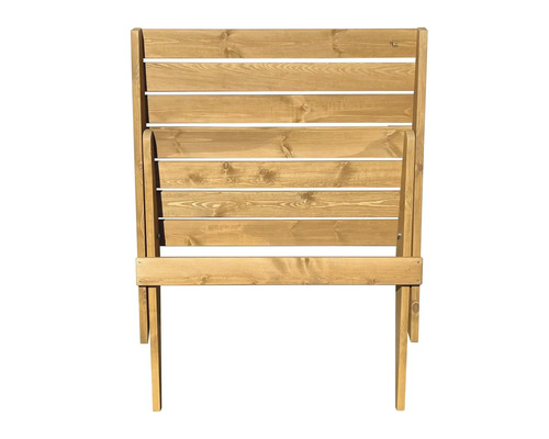 Trädgårdshögbädd i trä med ribbor