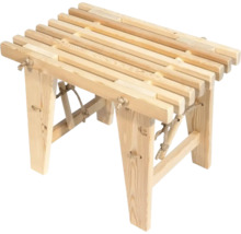 Trähocker med repfäste