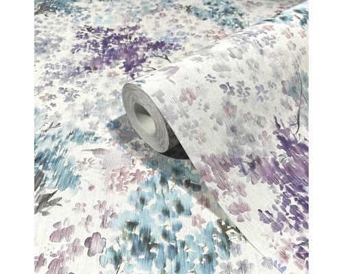 Tapetrulle med blommönster