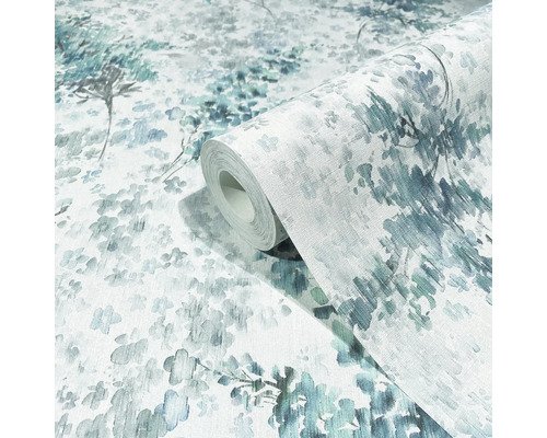 Tapetrulle med blommönster