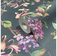 Tapetrulle med blommönster