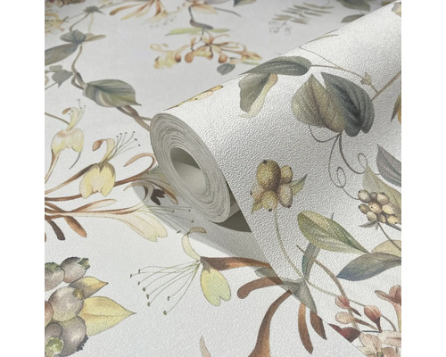 Tapetrulle med blomstermönster