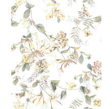Blommönster med blad och blommor
