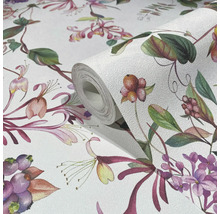 Tapetrulle med blommönster