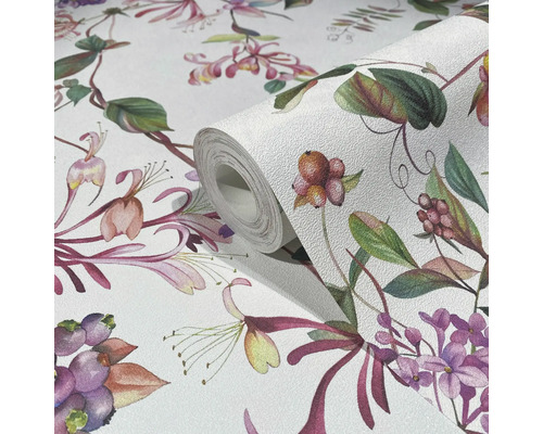 Tapetrulle med blommönster