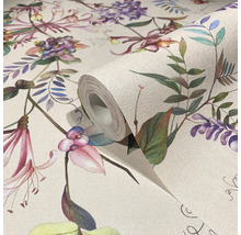 Tapetrulle med blommönster