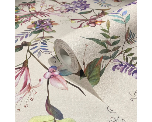Tapetrulle med blommönster