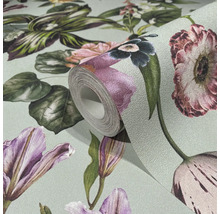 Tapetrulle med blommönster