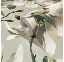 Tapetrulle med blommönster