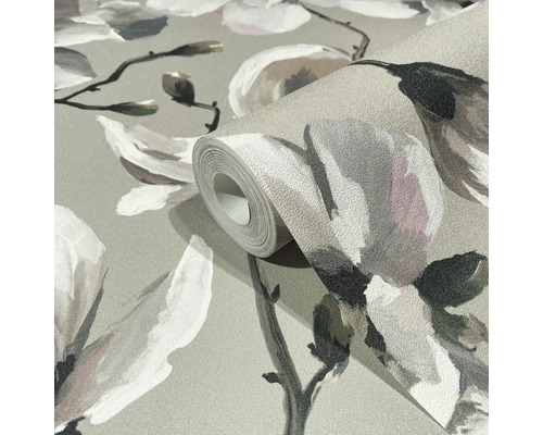 Tapetrulle med blommönster