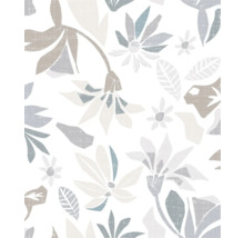 Blommönstrat papper med blommor och blad