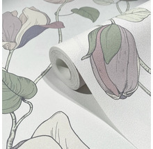 Tapetrulle med blommönster