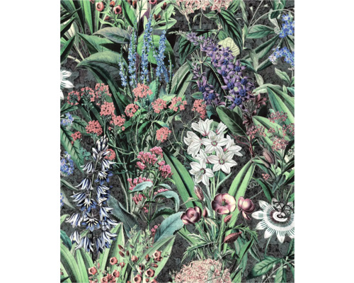 Tapet MARBURG Floral grön svart 0,53x10,05m