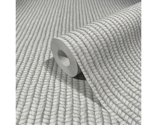 Tapetrulle med stickat mönster
