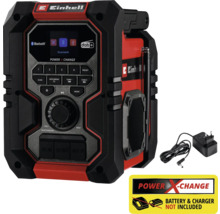 Einhell byggarbetsplatsradio med Bluetooth och digital radiomottagning, strömkabel ingår, batteri och laddare ingår inte