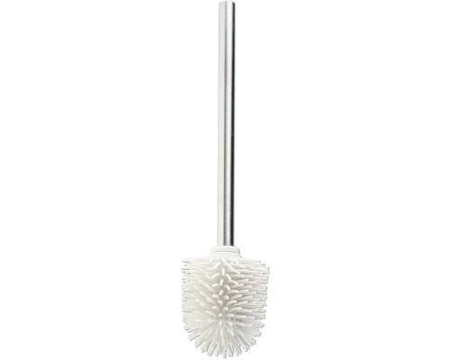 Toalettborste DESIGN4BATH Profile Line med skaft krom vit borstad 34 cm 8714316 Toalettborste med metallhandtag